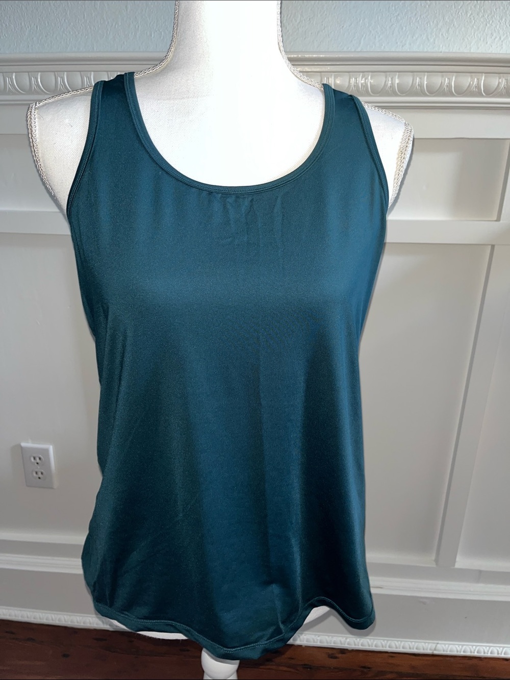 Fabletics Teal Scoop Neck Tank Top